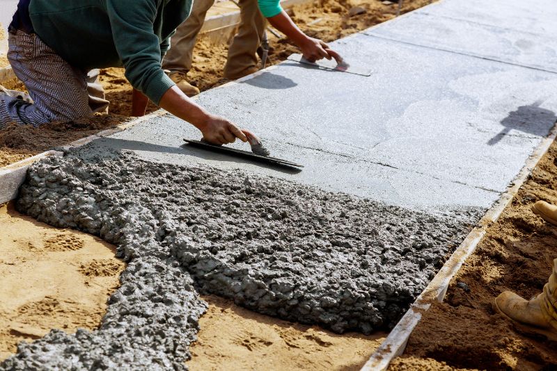 concrete footpath installation