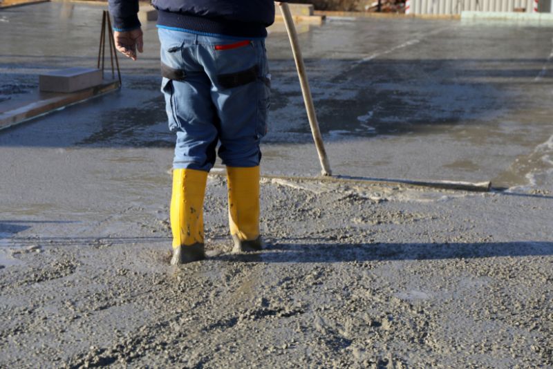 Concreter finishing a residential job in Coffs Harbour