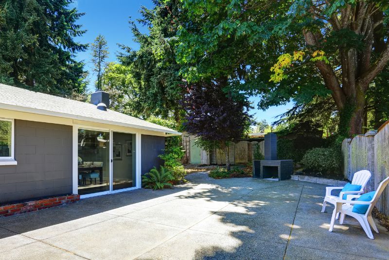 backyard patio for a single storey home