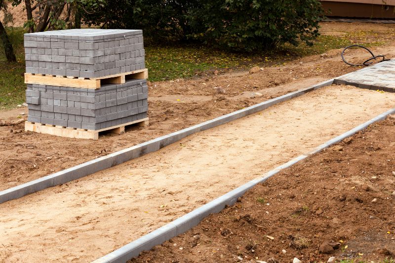 paving concrete path